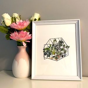 Framed Greenhouse Plant Print